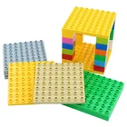 Базовая пластина в 64 точки, сборные классические кирпичи, строительные блоки большого размера, аксессуары, совместимые наборы больших размеров, строительные блоки, подарок