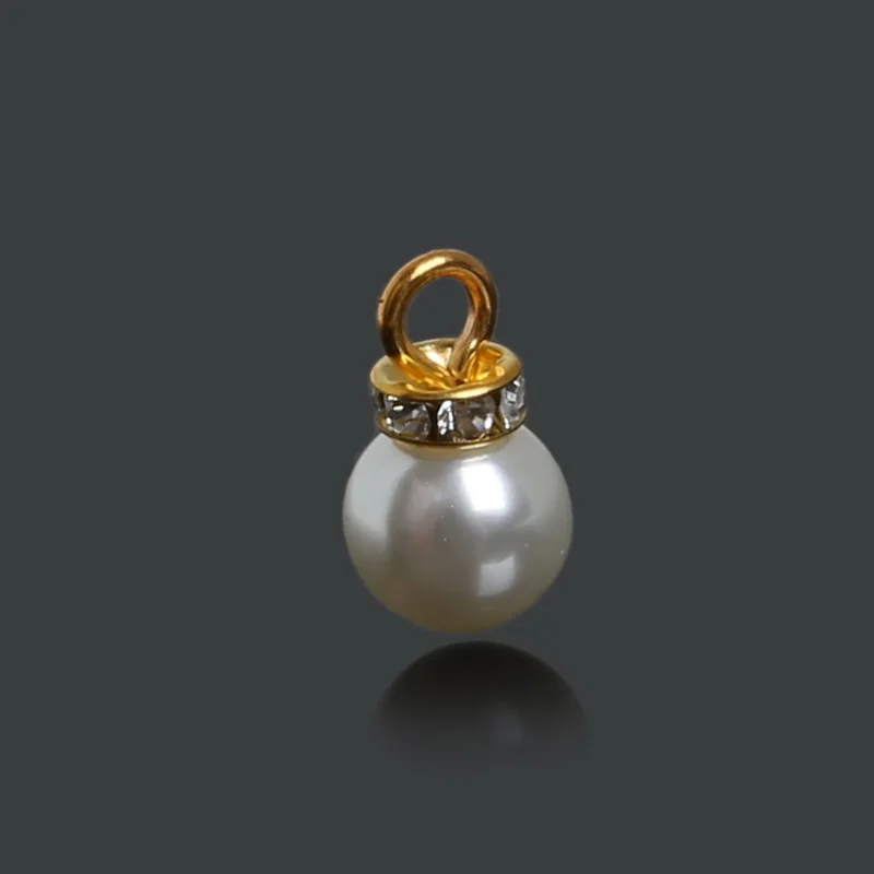 10 шт. круглые подвески из АБС пластика с имитацией жемчуга|charm dangle|pendant bulletpendant clasp |