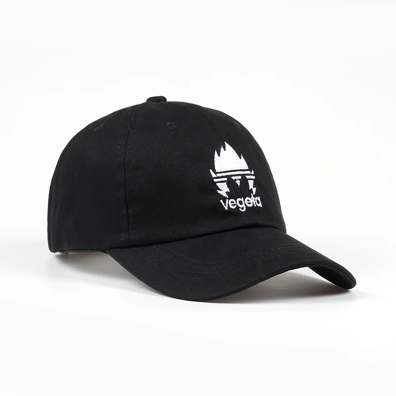 100% хлопок вышивка Вегета папа шляпа Bone Бейсбол Кепки Casquette Snapback шляпу s для Для