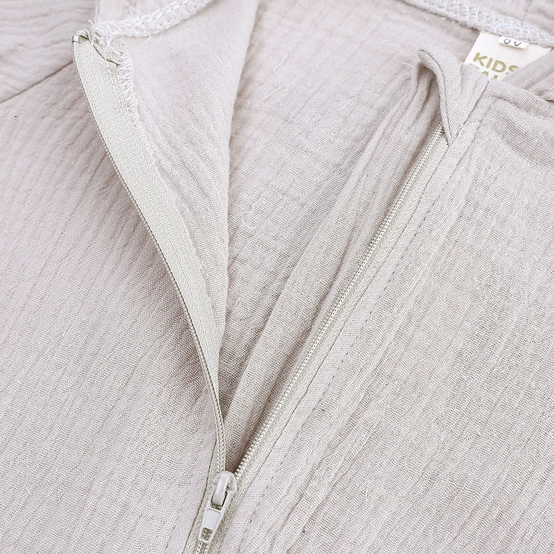 Милый детский комбинезон для мальчиков и девочек хлопковый на молнии с капюшоном