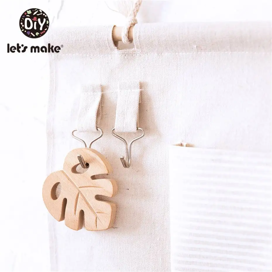 

Let's Make 20Pc Beech Wood Teether Sheet Wooden Decoration Toys Accessories DIY Pendant Graffiti Rodent Craft Teether Toy infant