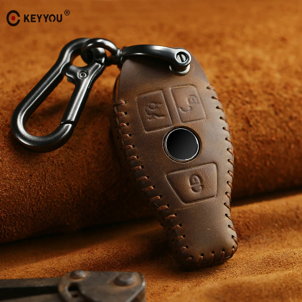 Чехол-сумка для ключей KEYYOU из натуральной кожи чехол-держатель цепь Mercedes BENZ
