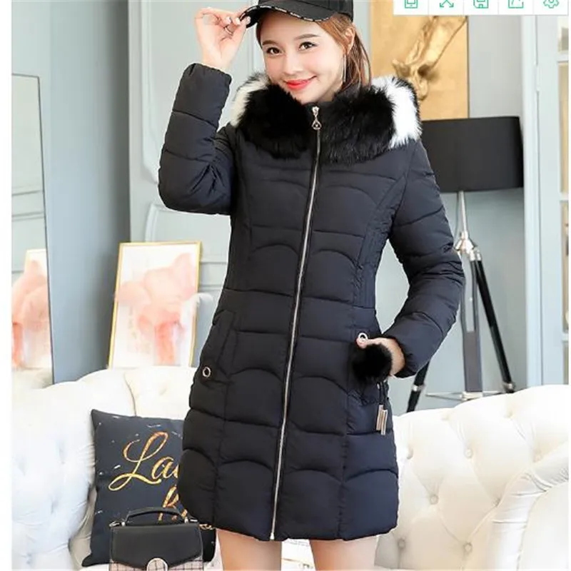 

2018 new big size women cotton clothes fashion winter students Coat female winter thick Down cotton jacket long women warm parka