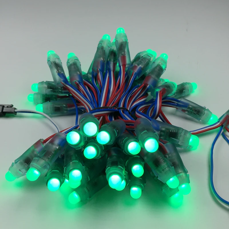 

50pcs/lot 12mm WS2811 2811 IC RGB Led Module String Waterproof DC12V Digital Full Color LED Pixel Light Free shipping