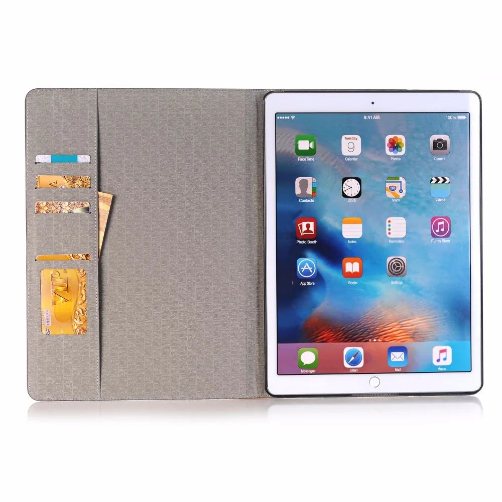 Чехол для iPad Pro 12,9 дюйма из крокодиловой кожи Модный деловой чехол для Apple Smart Cover подставка держатель для карт