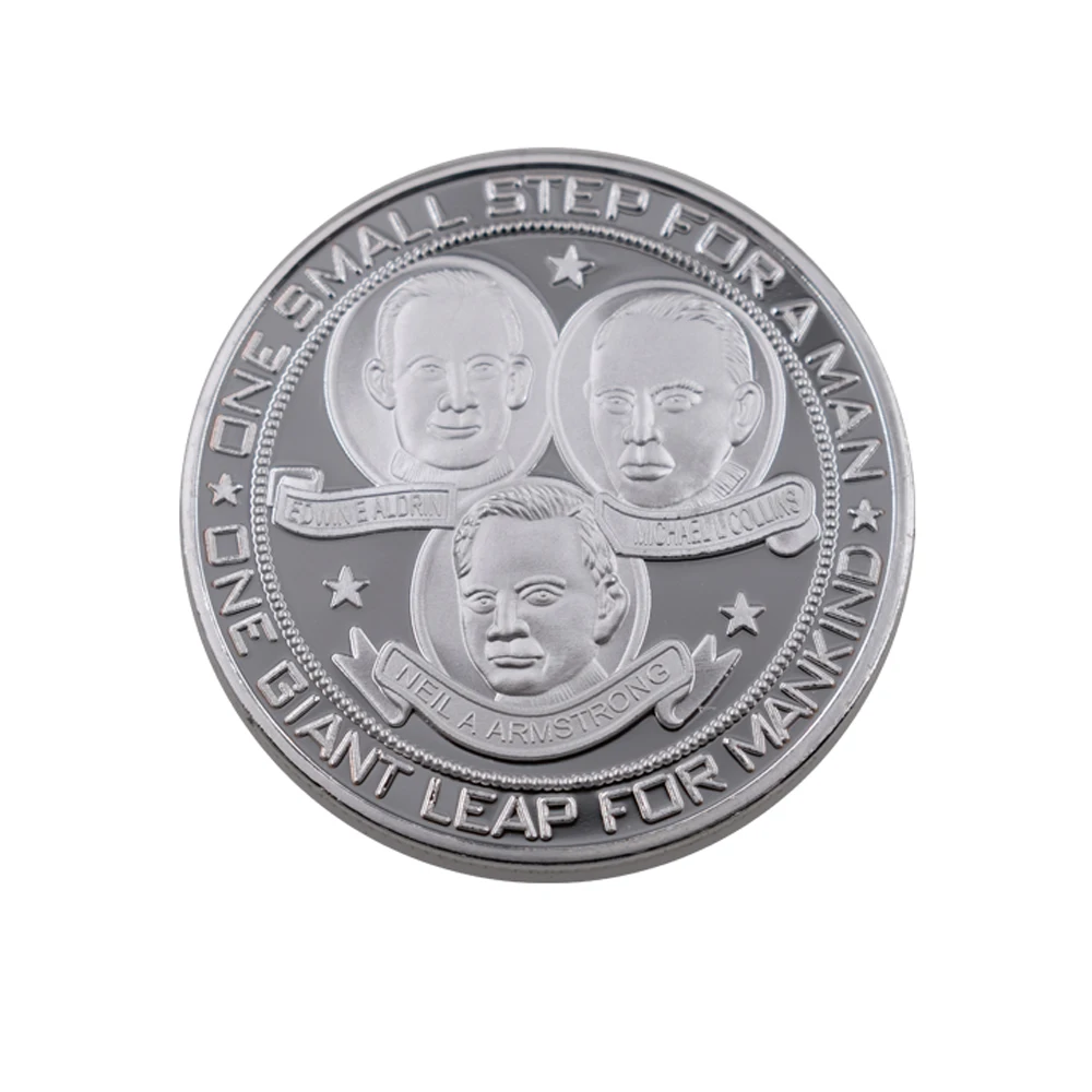 American Apollo Spacecraft Commemorative Coin 999.9 Silver Landing on The Moon Coins Collectibles | Дом и сад