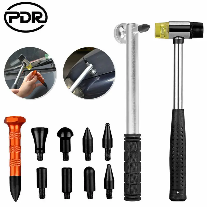 

PDR Removing Dents Tool Set Car Body Repair Tool with Rubber Hammer Tap Down Pen Tools for Car Rubber Hammer Flattening Pen Set