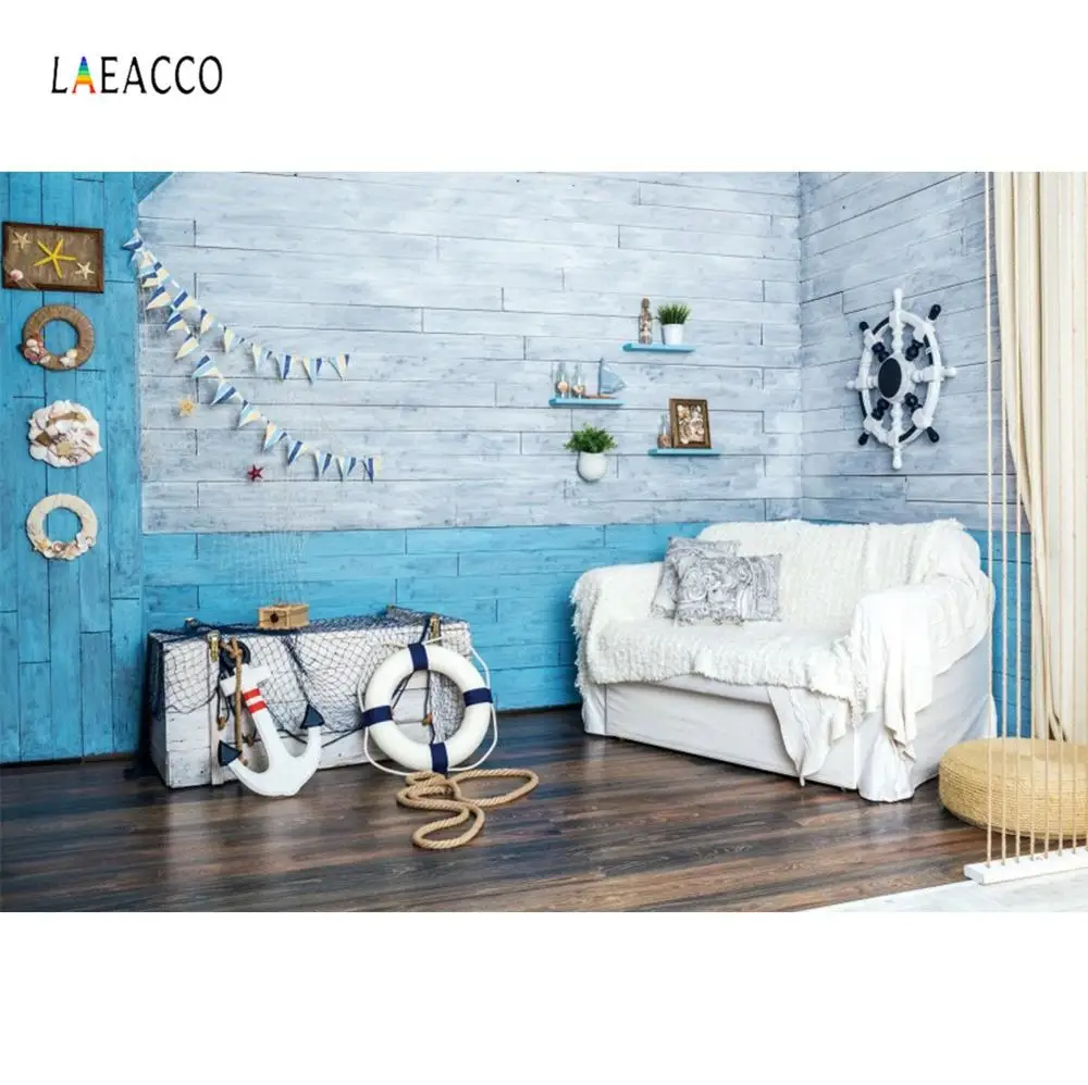 Laeacco корабль якорь детские мечты День рождения диван комнате портретная