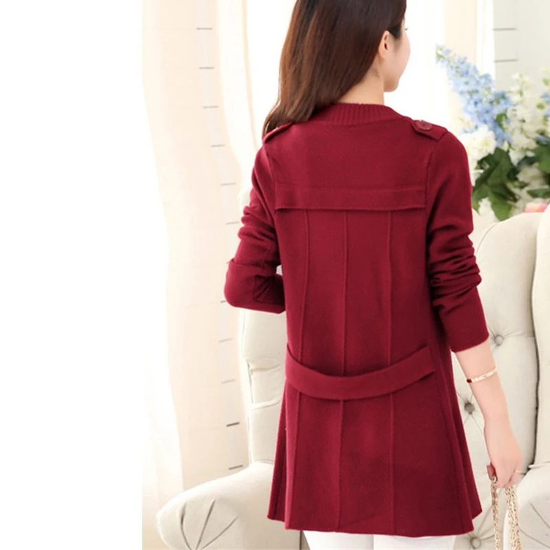 2020 New Fashion Autumn Spring Women Sweater Cardigans Casual Warm Long Design Female Knitted Coat Cardigan Lady L63 |