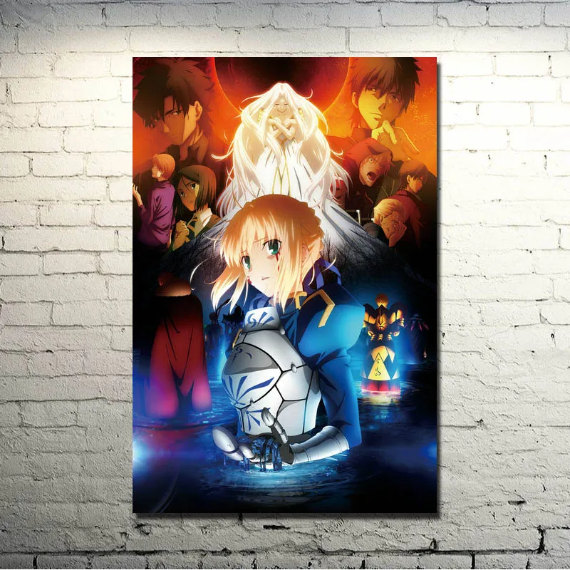 Шелковый постер Fate Zero Stay Night с принтом 13x20 32x48 дюймов аниме картины для спальни