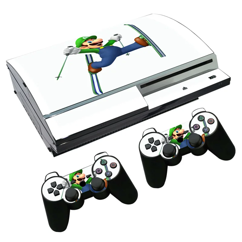 Наклейка Super Mario Skin для PS3 Fat PlayStation 3 консоль и контроллеры Skins виниловая
