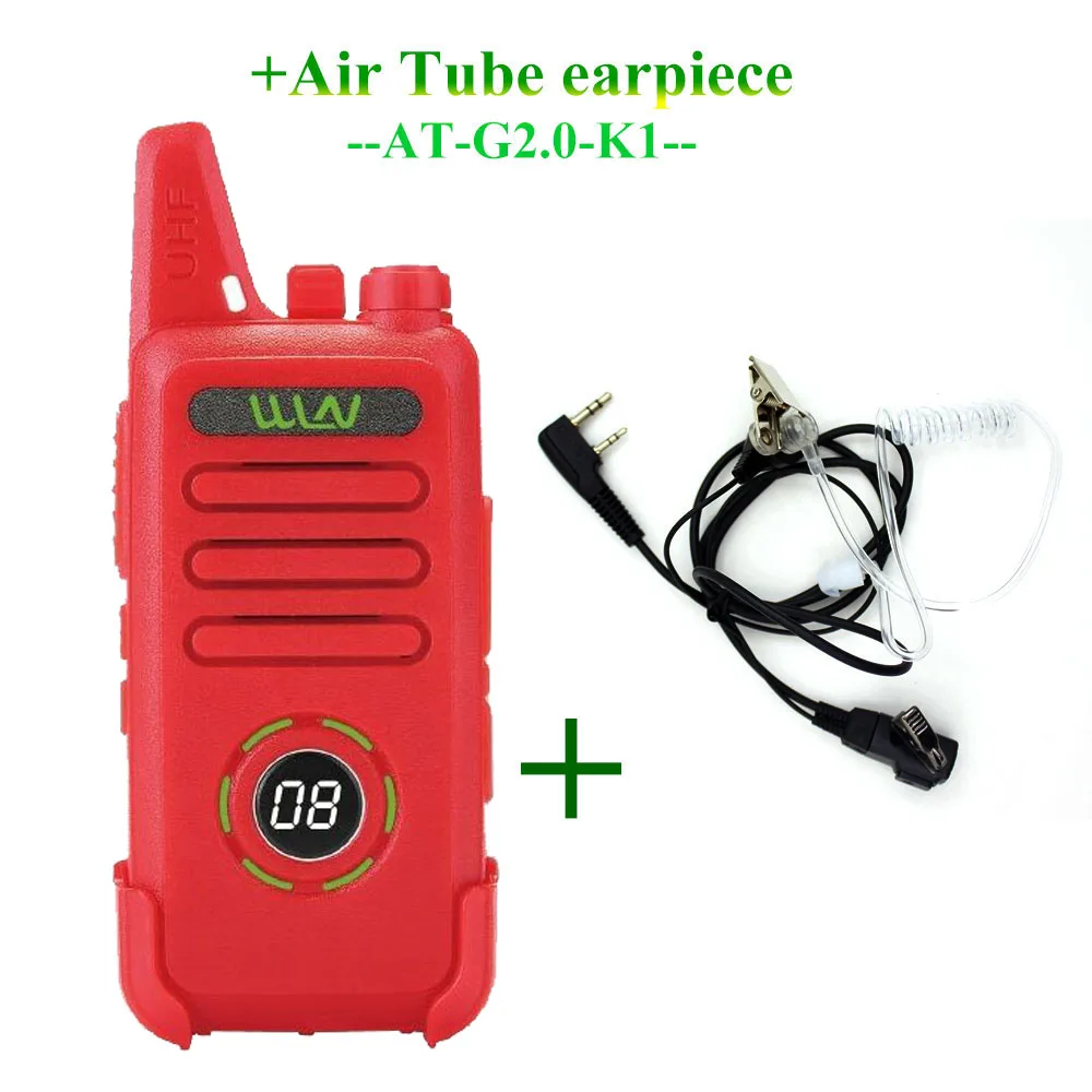 Add an earpiece WLN KD-C1 Plus Mini Walkie Talkie UHF 400-470 МГц с 16 каналами двухстороннее радио FM приемопередатчик KD-C1plus - Цвет: Add an earpiece