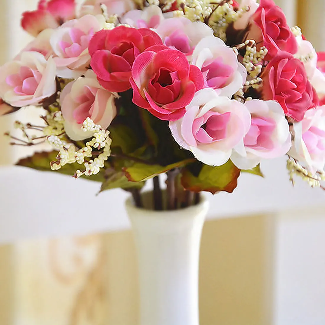 Свадебные украшения яркие розы из натурального шелка искусственные шелковые