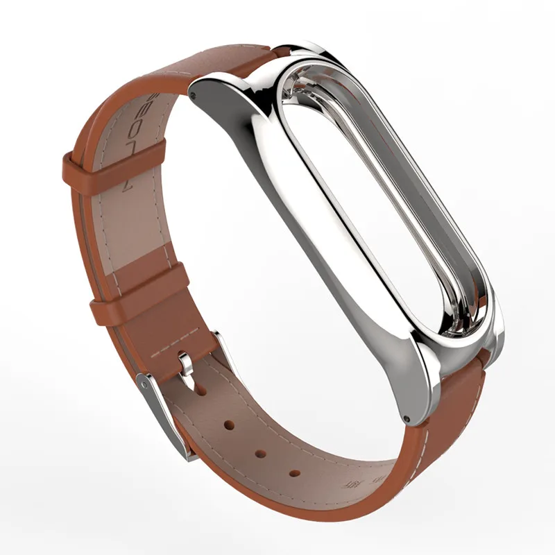 Новый кожаный металлический ремешок Xiaomi Mi Band 2 с 5 видов цветов умные браслеты