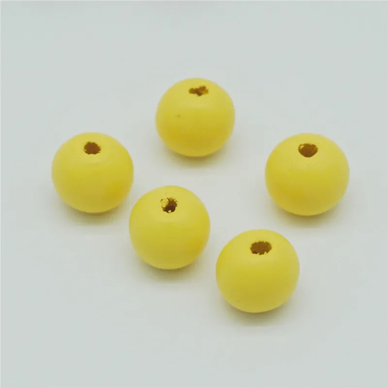 

Candy Colorful Round Beads Wholesale Wooden Accessory Wood Ball For DIY Jewelry Making