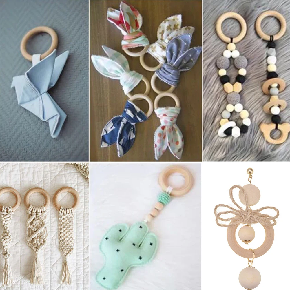 20 шт DIY ювелирных аксессуаров деревянные кольца DIY ювелирных изделий крючком Рождественский венок украшения поставок корабль украшения