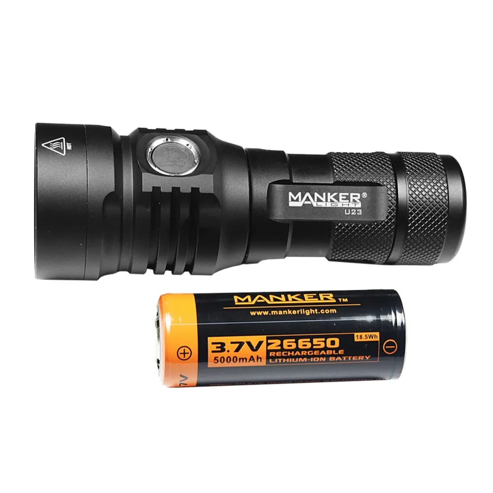 Manker U23 2000 люменов CREE XHP35 HD светодиодный фонарик type-C USB фонарь с 5000 мАч перезаряжаемый аккумулятор 26650