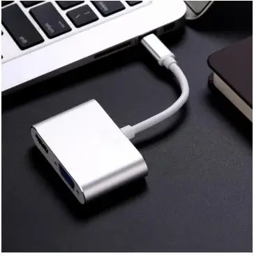 USBC to HDMI 4K 30 Hz VGA Adapter USB 3.1 Type C USB-C Video Converters Adaptor for New Macbook Pro/ Chromebook Pix | Компьютеры и