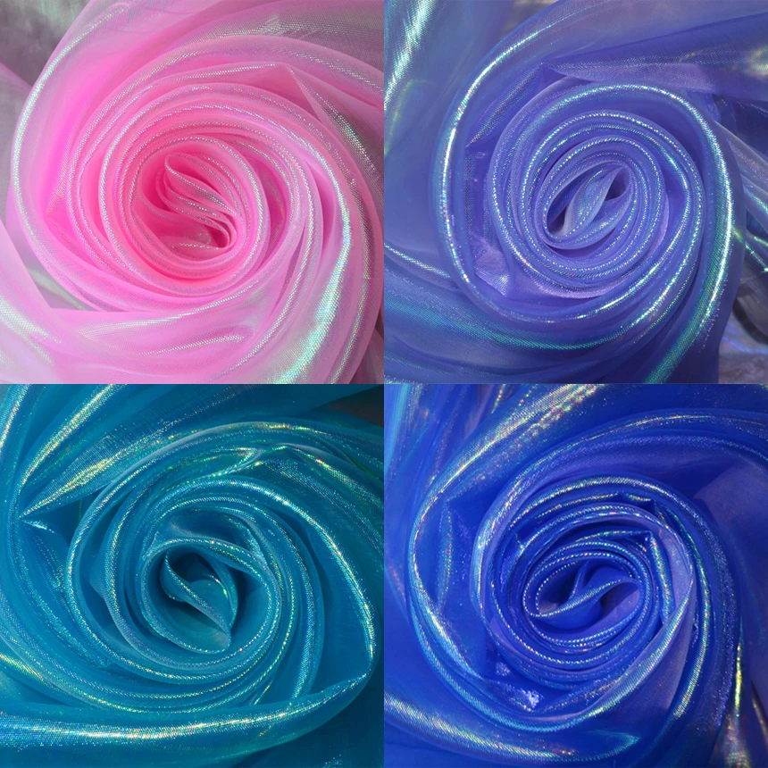 

Colorful yarn symphony laser fabric revitalizing fabric costume diy fabric width 1.5m