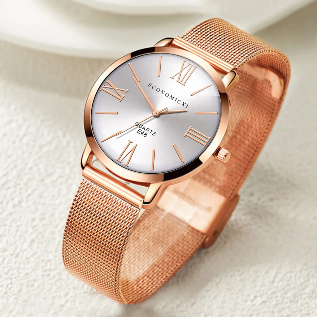 Reloj Mujer Fashion Women Watches Top Luxury Brand rose gold Female Clocks Mesh Steel Classic Lady Watch Dress Business Clock A5 | Наручные