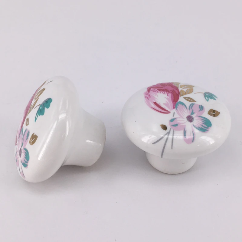 6 шт 38 мм деревенская цветочная керамическая ручка тюльпана/Ручка для выдвижного