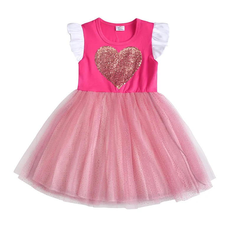 Dxton Brand Summer Girl Dress 2019 Unicorn Princess Cartoon Children Clothes Appliques Cotton Tutu RESH4541 Mix | Детская одежда и