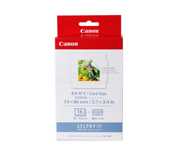 Canon 3-дюймовая пленка квадратные наклейки KC-18IS квадратный бумага подходит для CP910/1300/1200