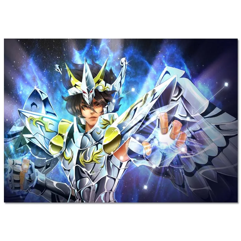 Холщовый постер Saint Seiya на заказ 27x40 см 30x45 домашний декор холщовая печать фотообои
