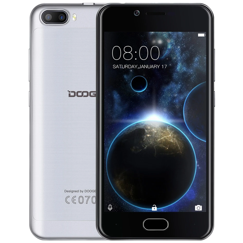 Уникальный Doogee стрелять 2 1 ГБ + 8 3 г смартфон 5.0 дюймов Android 7.0 MTK6580A 4 ядра 1.3 ГГц 5.0MP