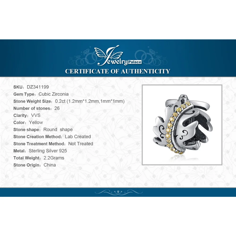 JewelryPalace Современный арт деко серебряные бусины 925 пробы амулеты серебро оригинал