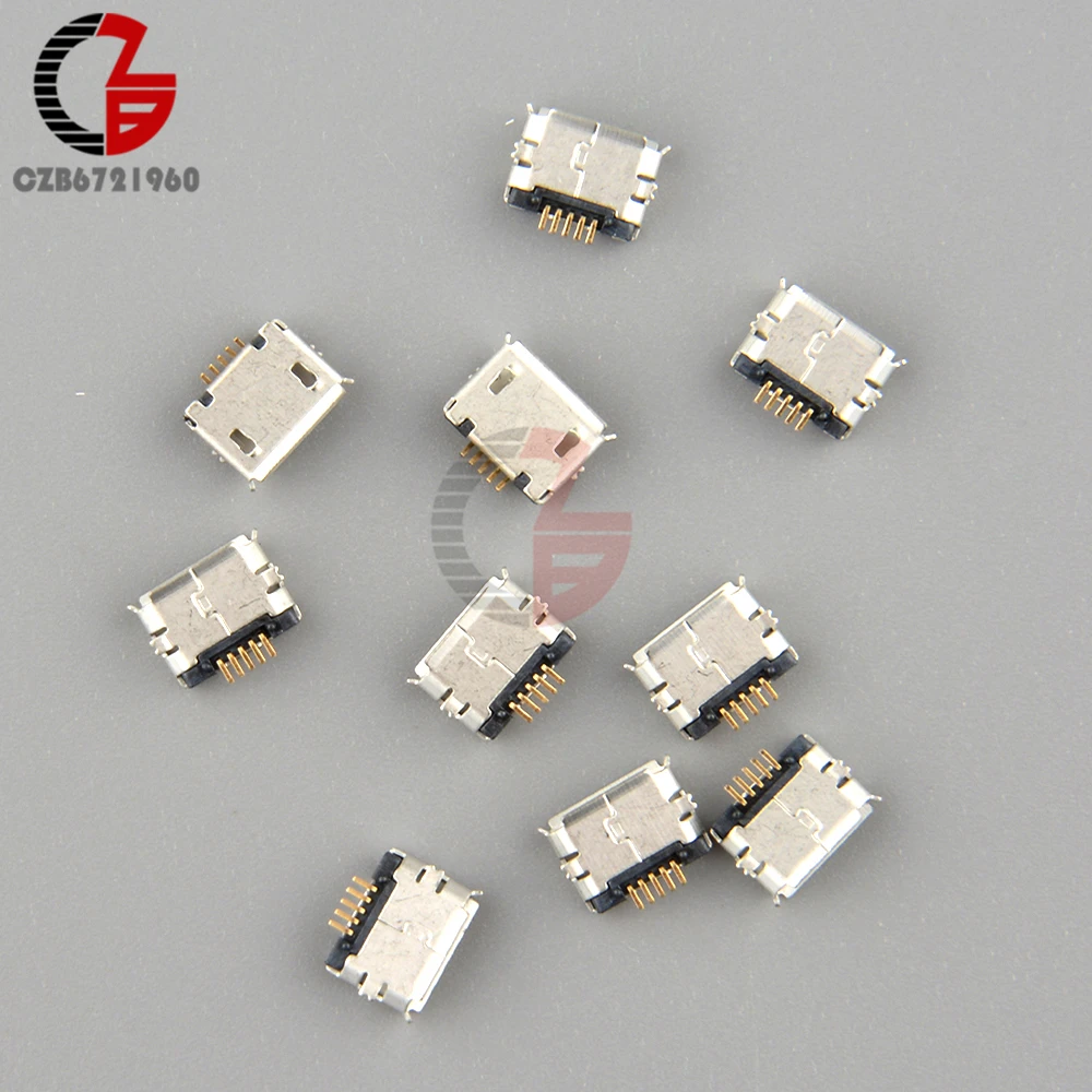 10 шт. Тип B Micro USB 5P 5-контактный Micro USB разъем 5 контактов Micro USB разъем DIY