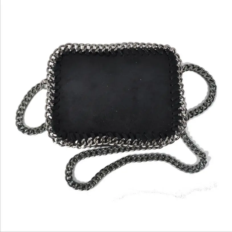 Eusnu Моды Цепи Края шутник Немного хлеба Женщины сумку Crossbody сумки На Ремне Кожаные