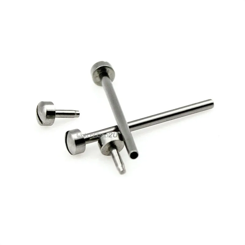 2 шт покрытые серебром Пружинные вставки с щелевой штифты винты для Керамика