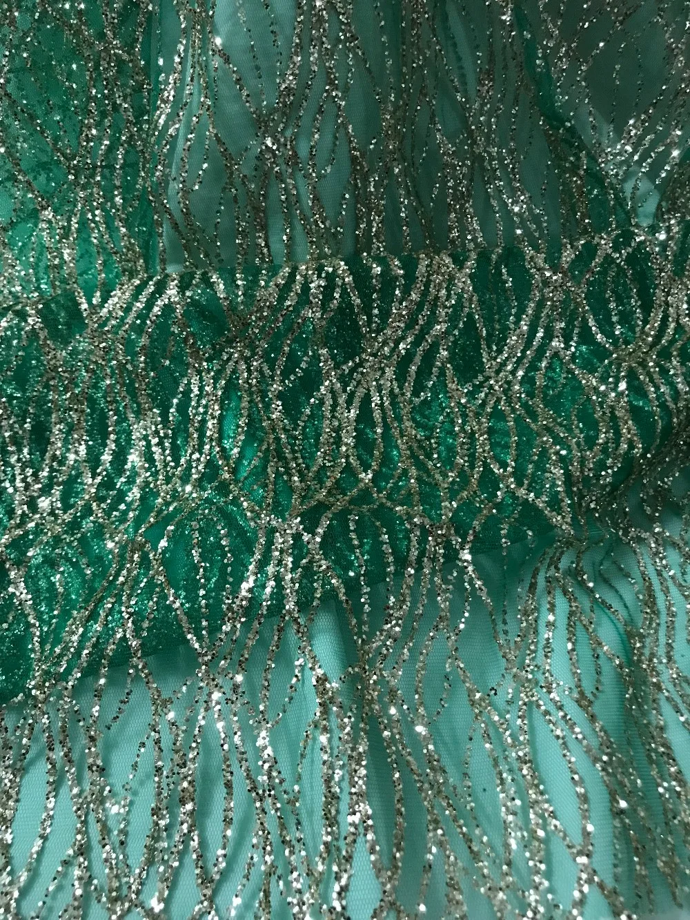 Newest JIANXI.C-51531 sparkly glued glitter sequins lace fabric african tulle mesh | Дом и сад