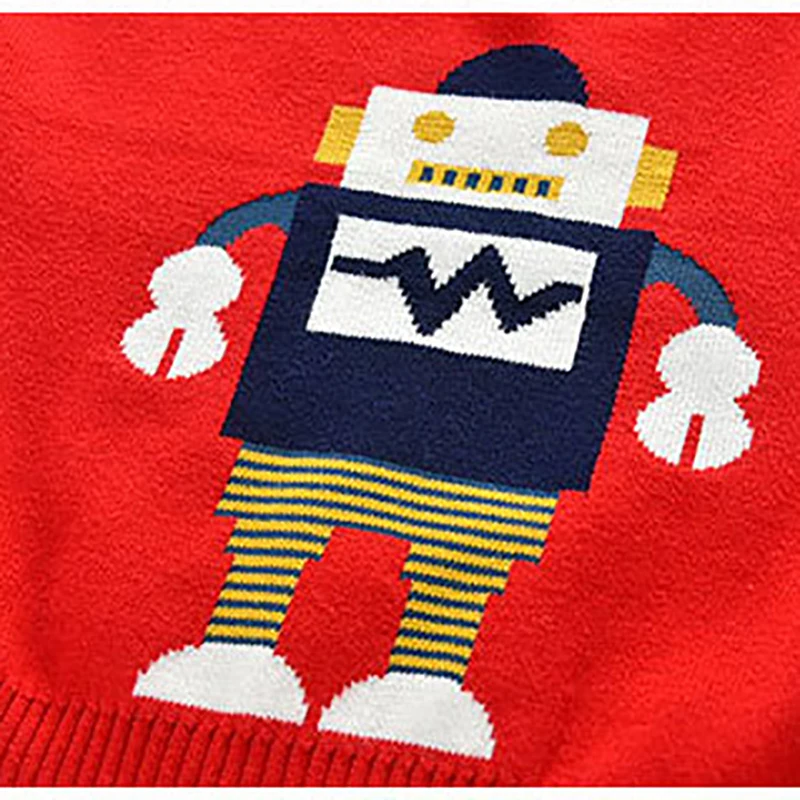 Toddler Sweater Boys Sweaters 2018 Winter Baby Girls Vest Robot Pattern Girl Clothes Autumn Knitted Daily School | Детская одежда и