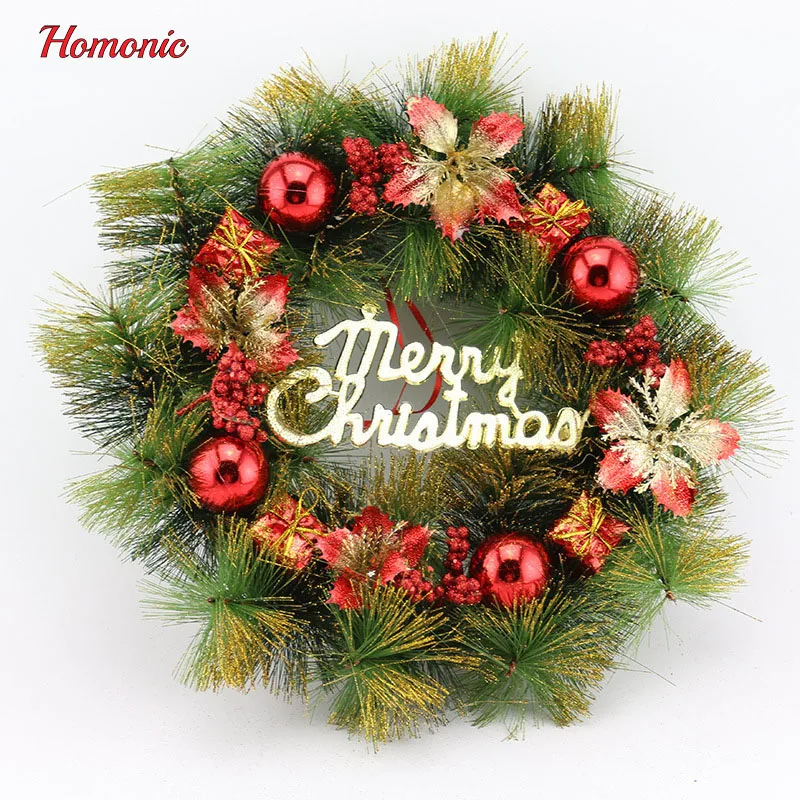 Merry Рождество украшения для дома окна двери венок висит Украшения елка декор