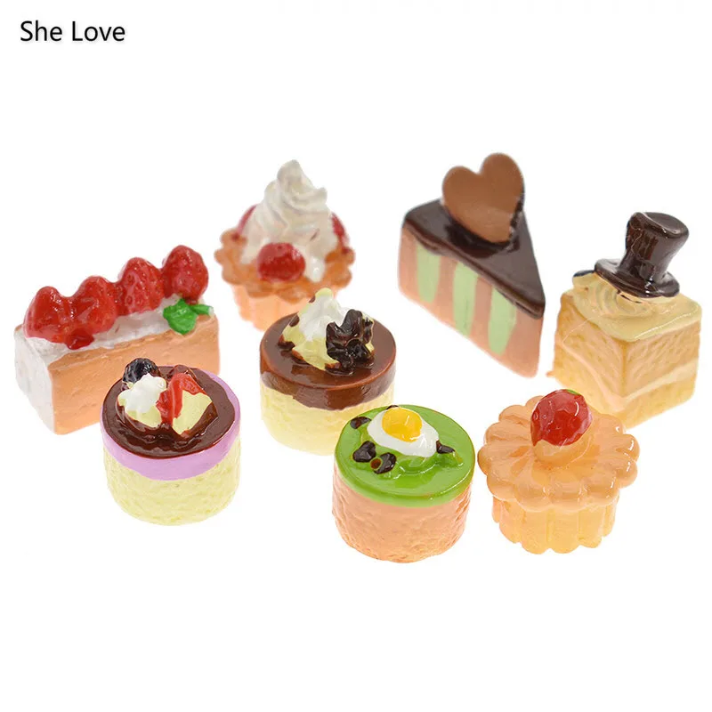 She Love Mini 8 кукольный домик Миниатюрный 1:12 для продуктов и выпечки Ассорти торт