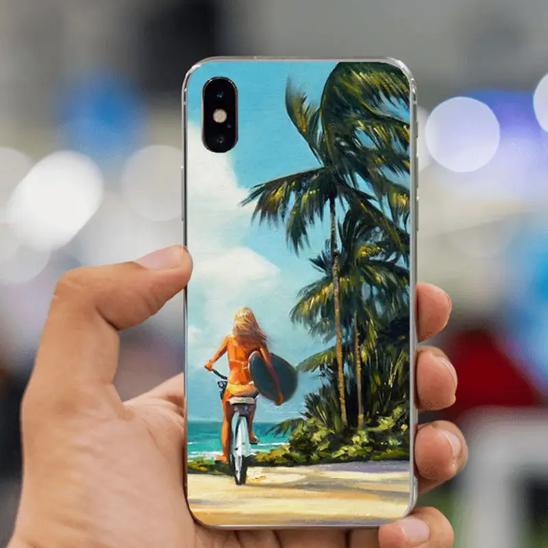 LISHE Sea wave для серфинга лета океана мягкий TPU чехол телефона Apple iPhone XS Max 8 7 6 6S Plus X 10 5 5S