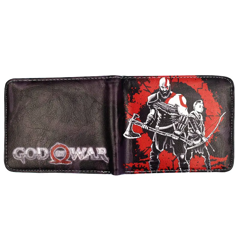 Новое поступление Хит Игры God of War 4 Kratos кошелек мужской PU короткий кожаный кошелек держатель кредитной карты с карманом для монет - Цвет: God of War 10