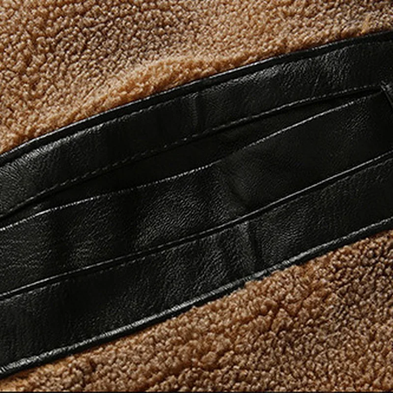 FALIZA/зимняя куртка из искусственной кожи для мужчин пилота ВВС Толстая Теплая