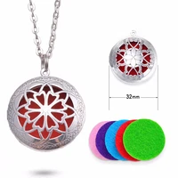 1000pcs dhl brass handmade aromathe essentialoil diffuser necklace locket pendant necklaces with colar round pads