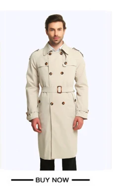 Holyrising, S-6XL, длинный Тренч, мужской, классический, модный, британский, для досуга, приталенный, ветровка, двубортный, однотонный, бежевый, ветровка