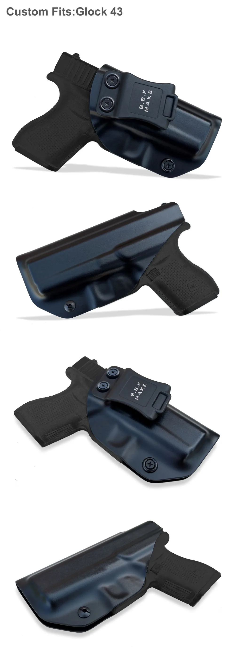 IWB/OWB Тактический KYDEX кобура для пистолета Glock 19 17 25 26 27 28 31 32 33 43 внутри скрытый чехол для пистолета аксессуары сумка