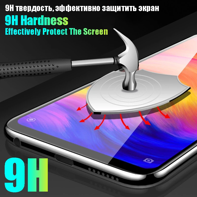 Полное покрытие закаленное стекло для Xiaomi Redmi 7 Note Pro Защитная пленка экрана