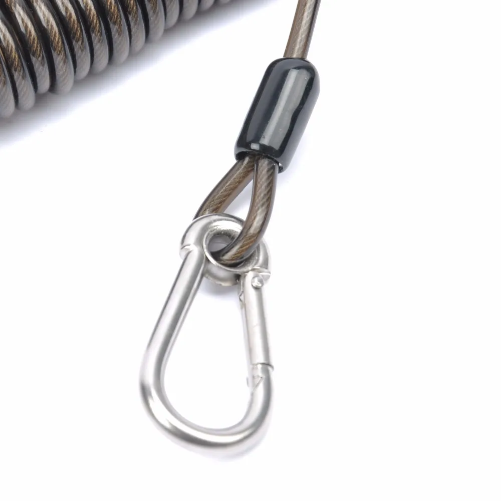 JEKOSEN 63 дюйма 33 фунта проволока из нержавеющей стали Спиральный шнур безопасности