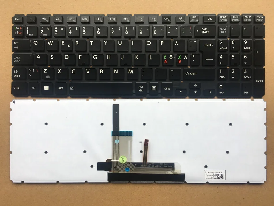 Новая nd nodic клавиатура для Toshiba Satellite L50 B L55 S50 L55DT скандинавский ноутбук черная