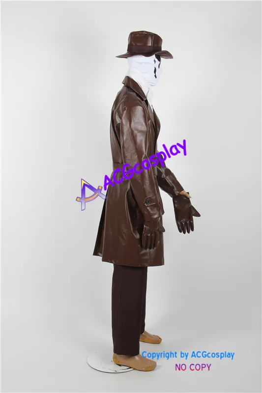 Костюм для косплея «Watchmen Rorschach» включает в себя шляпу и маску ACG cosplay pleather made