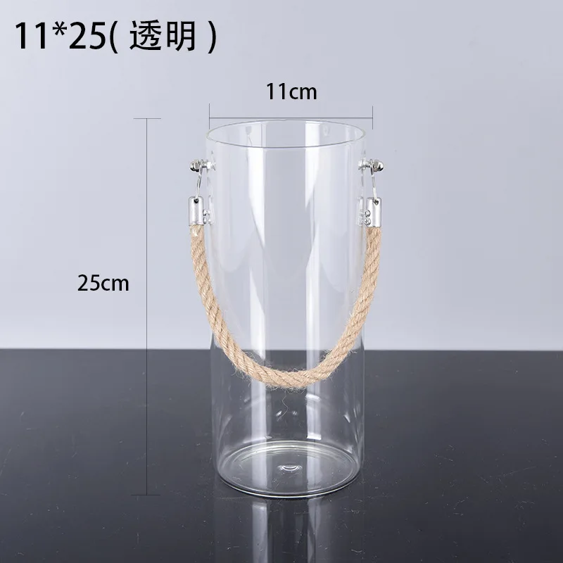 25cm Transparent Водное растение стеклянная ваза прозрачная Цветочная композиция бутылка для воды домашнее настольное украшение свадебное декоративное растение ваза подарок - Цвет: 25cm Transparent