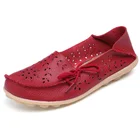 Туфли женские из натуральной кожи, на плоской подошве, осень 2018