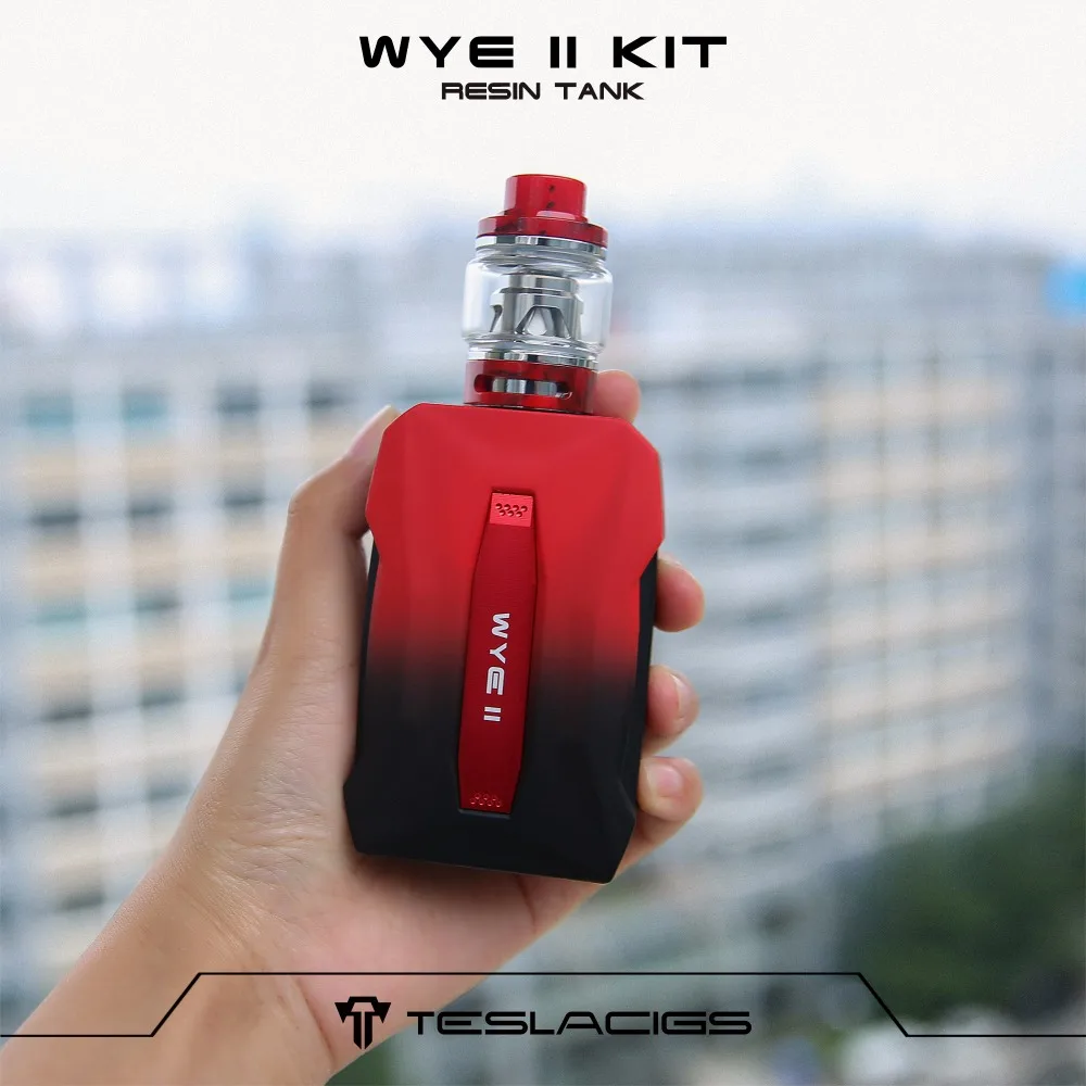 Оригинальный Tesla WYE II 215 Вт TC комплект с 4 мл 6 смолы бак Teslacigs 2 Коробка мод Vape